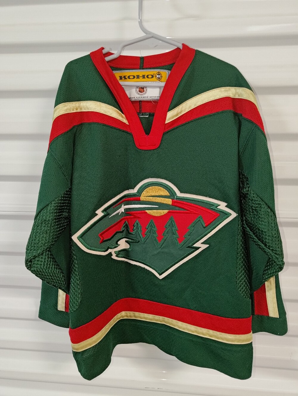 Vtg Koho NHL Minnesota Wild Embroidered Logo Jersey Youth S/M